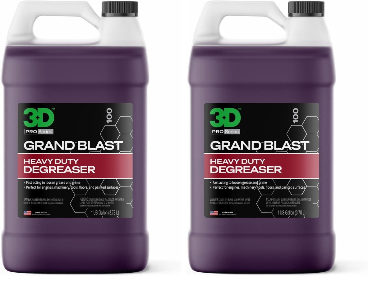 3D Grand Blast Engine Degreaser – Heavy Duty Biodegradable Cleaner for Engines, Wheels, Exhausts & More – Fast-Acting, Non-Staining – Made in USA – 1 Gallon