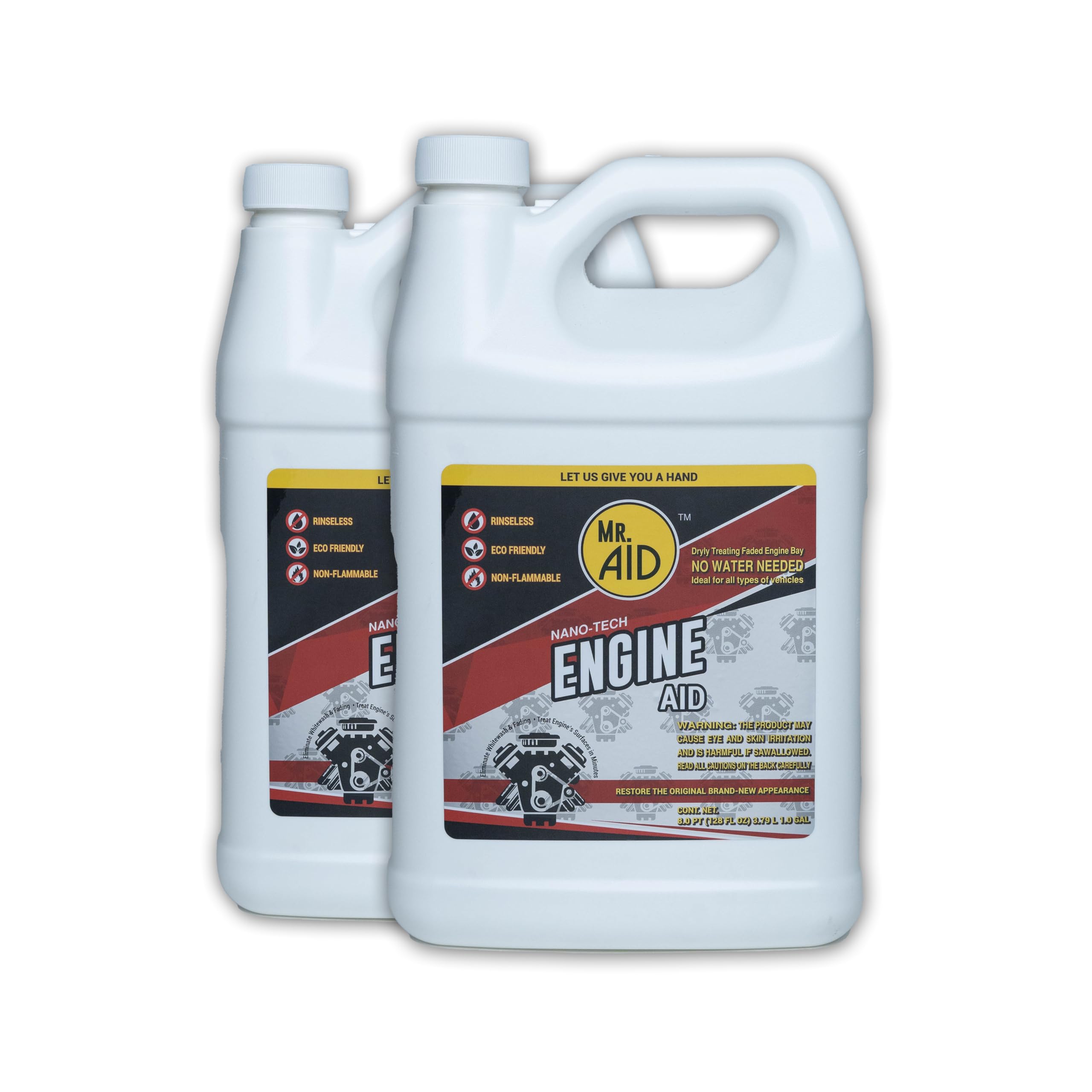 Engine AID Effectively Cleans Car Engine Bays Without The Need For Water, Formula Designed To Remove Dirt, Oils & Grease, Non-Flammable & ECO Friendly, (32 Fl Oz) W/1/Microfiber Towel (1-Pack)