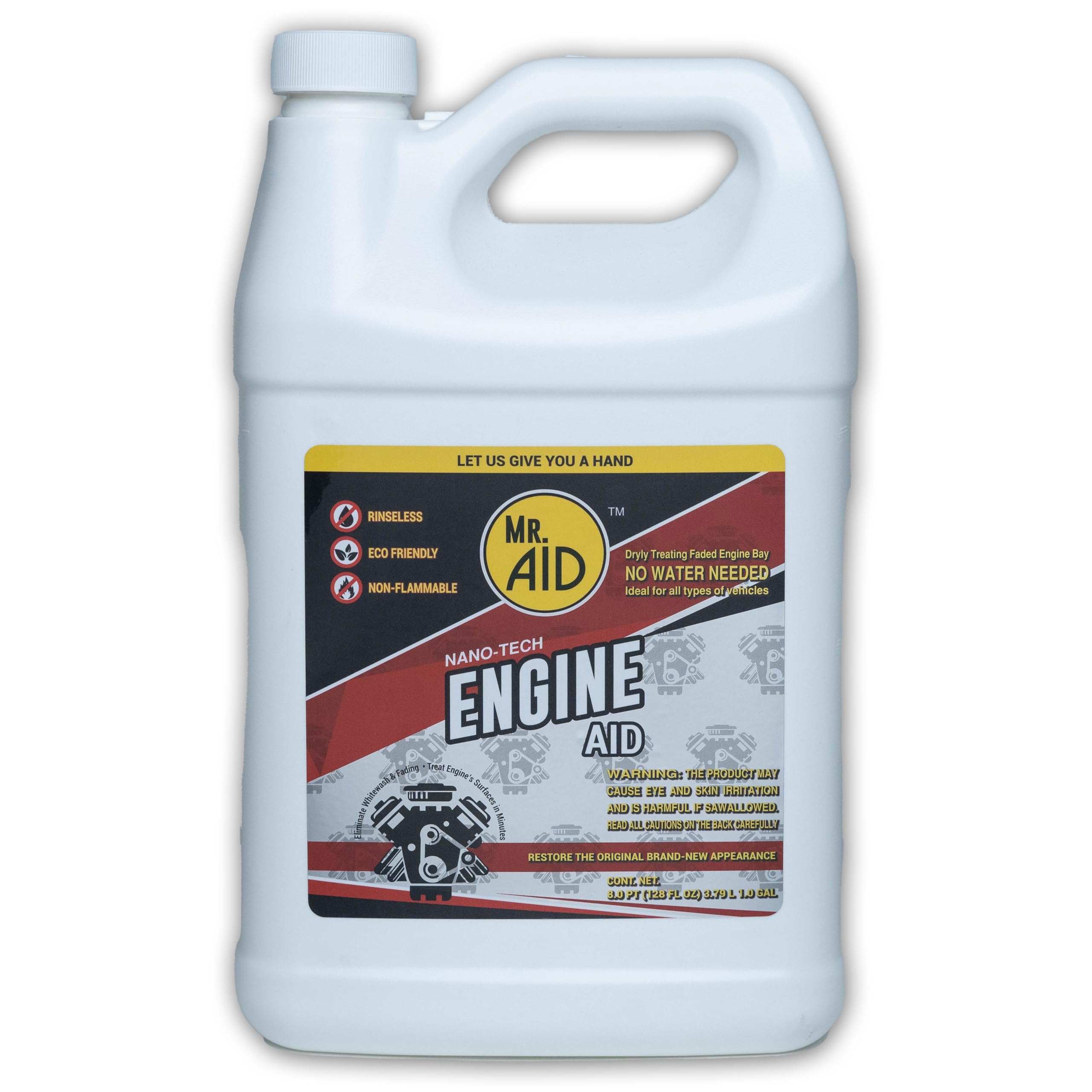 Engine AID Effectively Cleans Car Engine Bays Without The Need For Water, Formula Designed To Remove Dirt, Oils & Grease, Non-Flammable & ECO Friendly, (32 Fl Oz) W/1/Microfiber Towel (1-Pack)