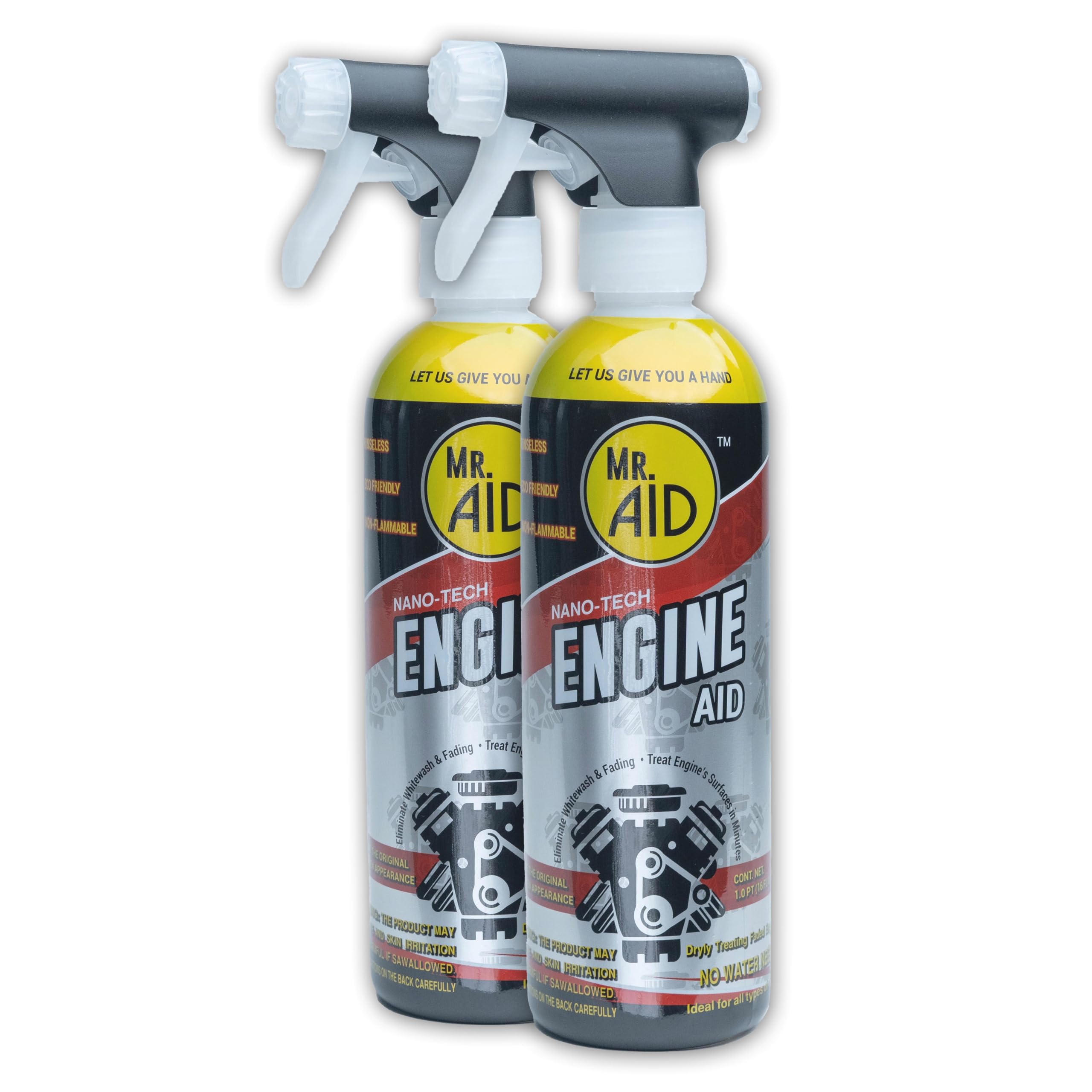Engine AID Effectively Cleans Car Engine Bays Without The Need For Water, Formula Designed To Remove Dirt, Oils & Grease, Non-Flammable & ECO Friendly, (32 Fl Oz) W/1/Microfiber Towel (1-Pack)