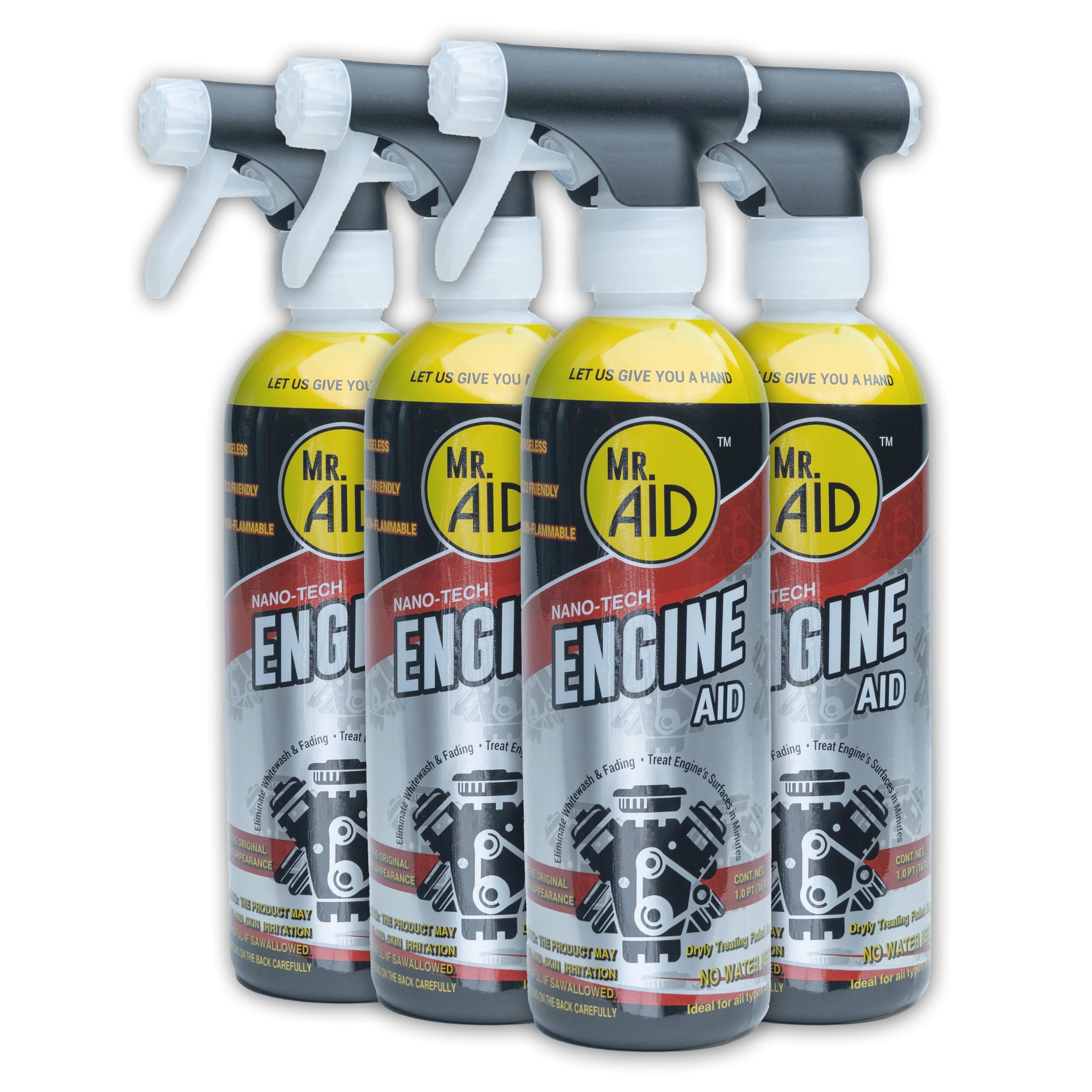 Engine AID Effectively Cleans Car Engine Bays Without The Need For Water, Formula Designed To Remove Dirt, Oils & Grease, Non-Flammable & ECO Friendly, (32 Fl Oz) W/1/Microfiber Towel (1-Pack)