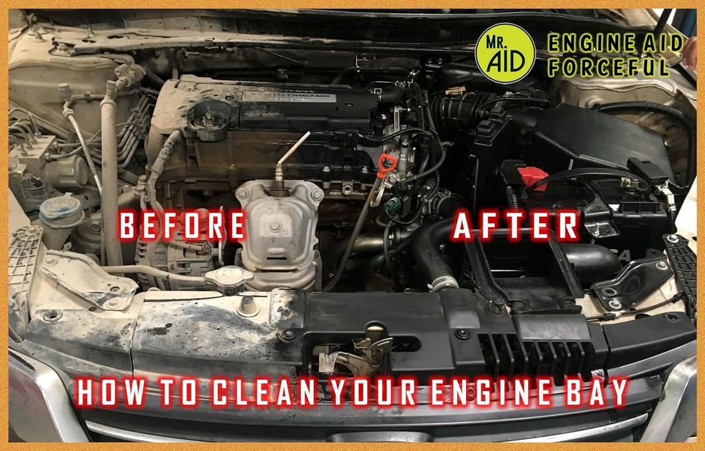 Engine AID Effectively Cleans Car Engine Bays Without The Need For Water, Formula Designed To Remove Dirt, Oils & Grease, Non-Flammable & ECO Friendly, (32 Fl Oz) W/1/Microfiber Towel (1-Pack)